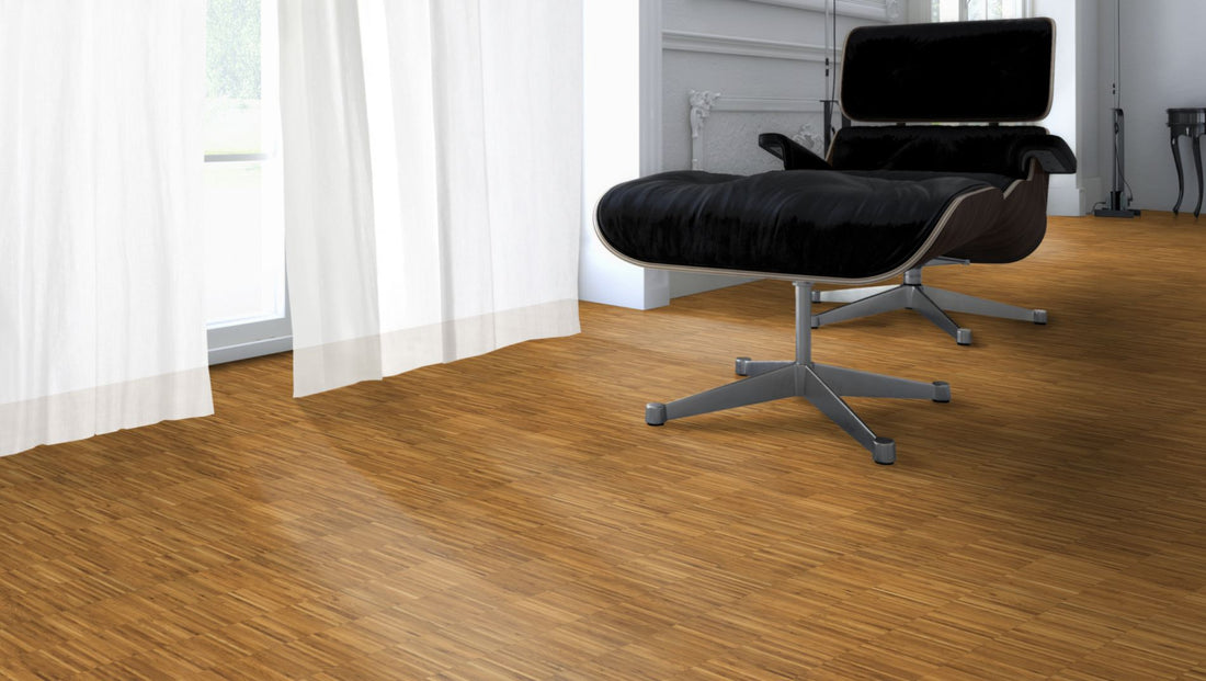 Eiche Industrie Hochkantlamelle Beispielfoto Designer Stuhl