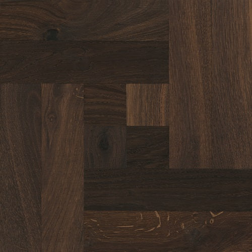 Räuchereiche Naturell PARIS 50 Tafelboden massiv 10 mm 300 × 300 mm – Detailaufnahme Oberfläche