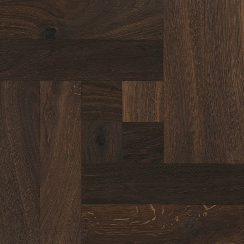 Räuchereiche Naturell PARIS 70 Tafelboden massiv 10 mm 420 × 420 mm – Detailaufnahme Oberfläche