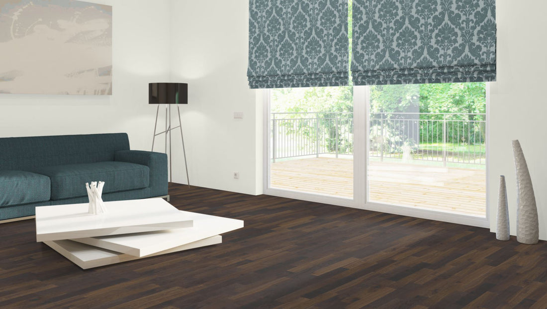 Räuchereiche Stabparkett Naturell Beispielbild Wohnzimmer