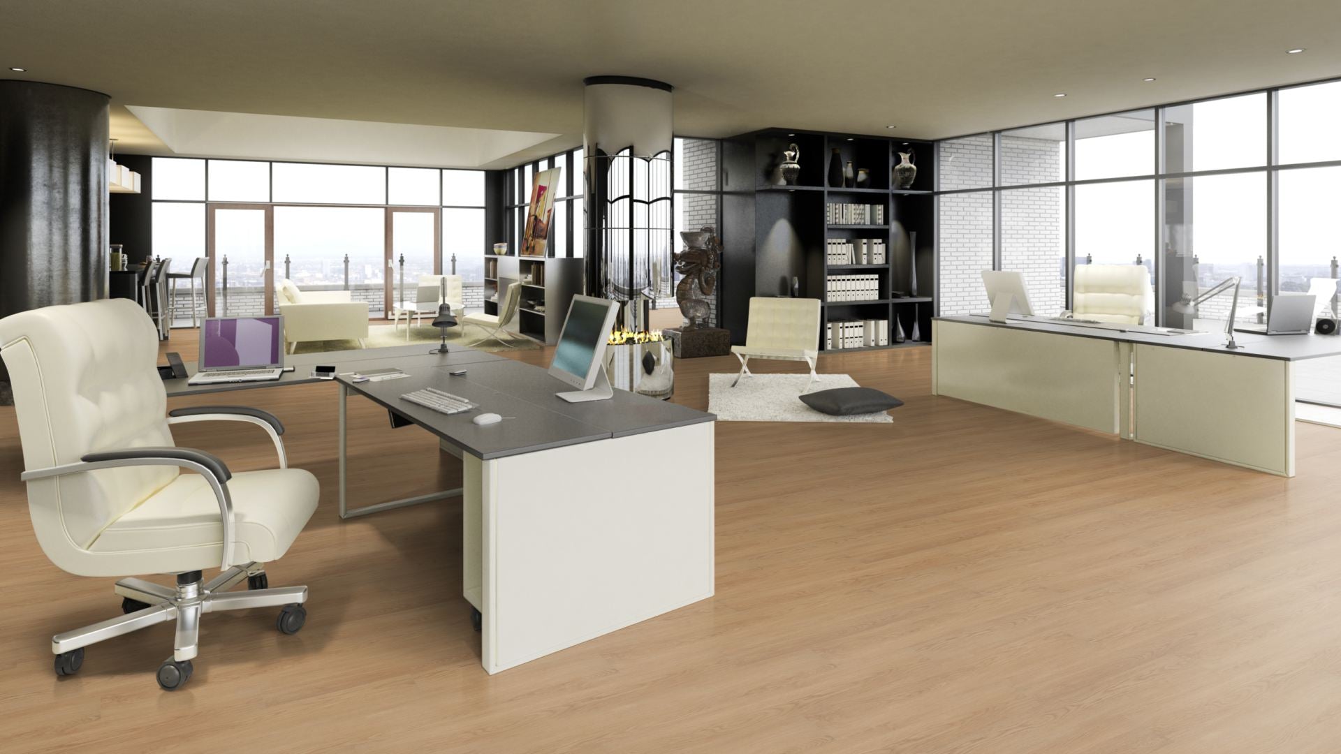 Triton Home SPC Vinyl Designboden Click Beispielfoto Büro