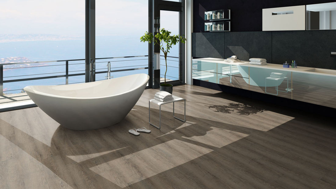 Apollo Traffic Vinyl Designboden Click 5,0 × 182 × 1220 mm – Beispielbild modernes Bad