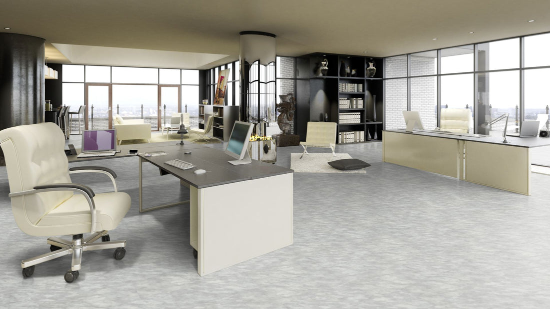 Poseidon Traffic Vinyl Designboden Click 5,0 × 305 × 610 mm – Beispielbild Büro