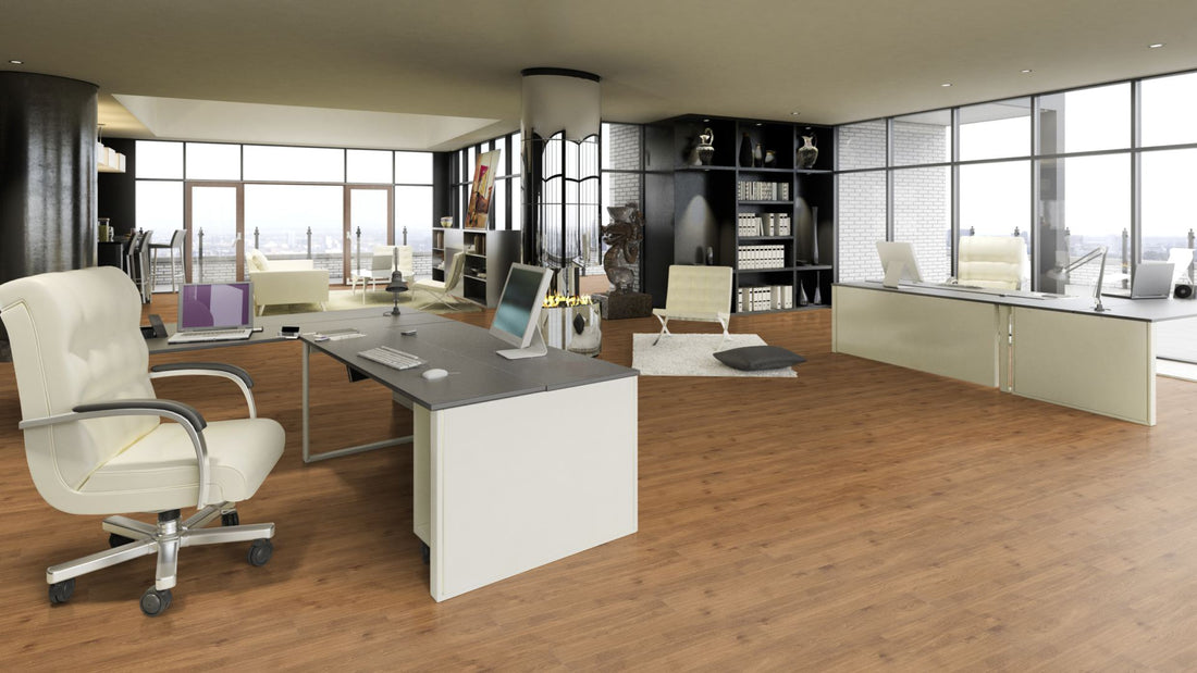 Hermes Traffic Vinyl Designboden Klebeplanke 2,5 × 188 × 1228 mm – Beispielbild Büro