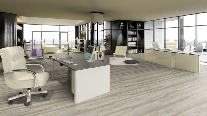 Selene Traffic Vinyl Designboden Klebeplanke 2,5 × 188 × 1228 mm – Beispielbild Büro