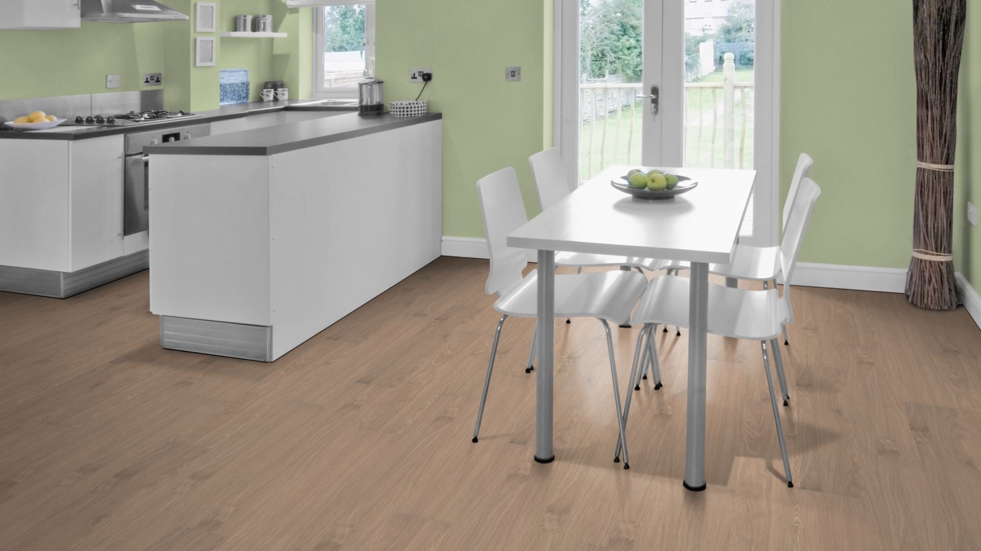 Athene Traffic Vinyl Designboden Klebeplanke 2,5 × 188 × 1228 mm – Beispielbild Küche