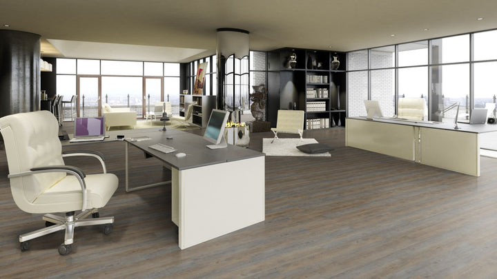 Pluto Traffic Vinyl Designboden Klebeplanke 2,5 × 188 × 1228 mm – Beispielbild Büro