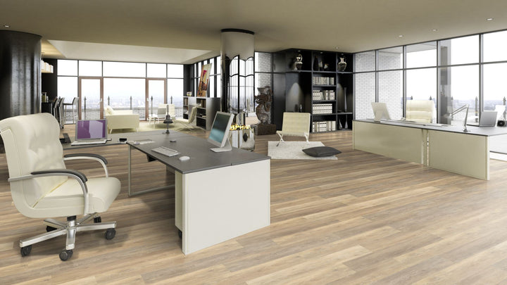Luna Traffic Vinyl Designboden Klebeplanke 2,5 × 188 × 1228 mm – Beispielbild Büro
