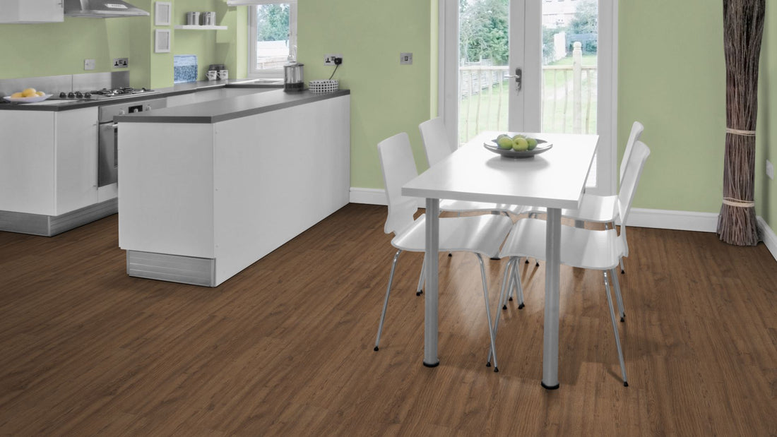 Vulcan Traffic SPC Vinyl Designboden Click 6,5 × 183 × 1220 mm – Beispielbild Küche