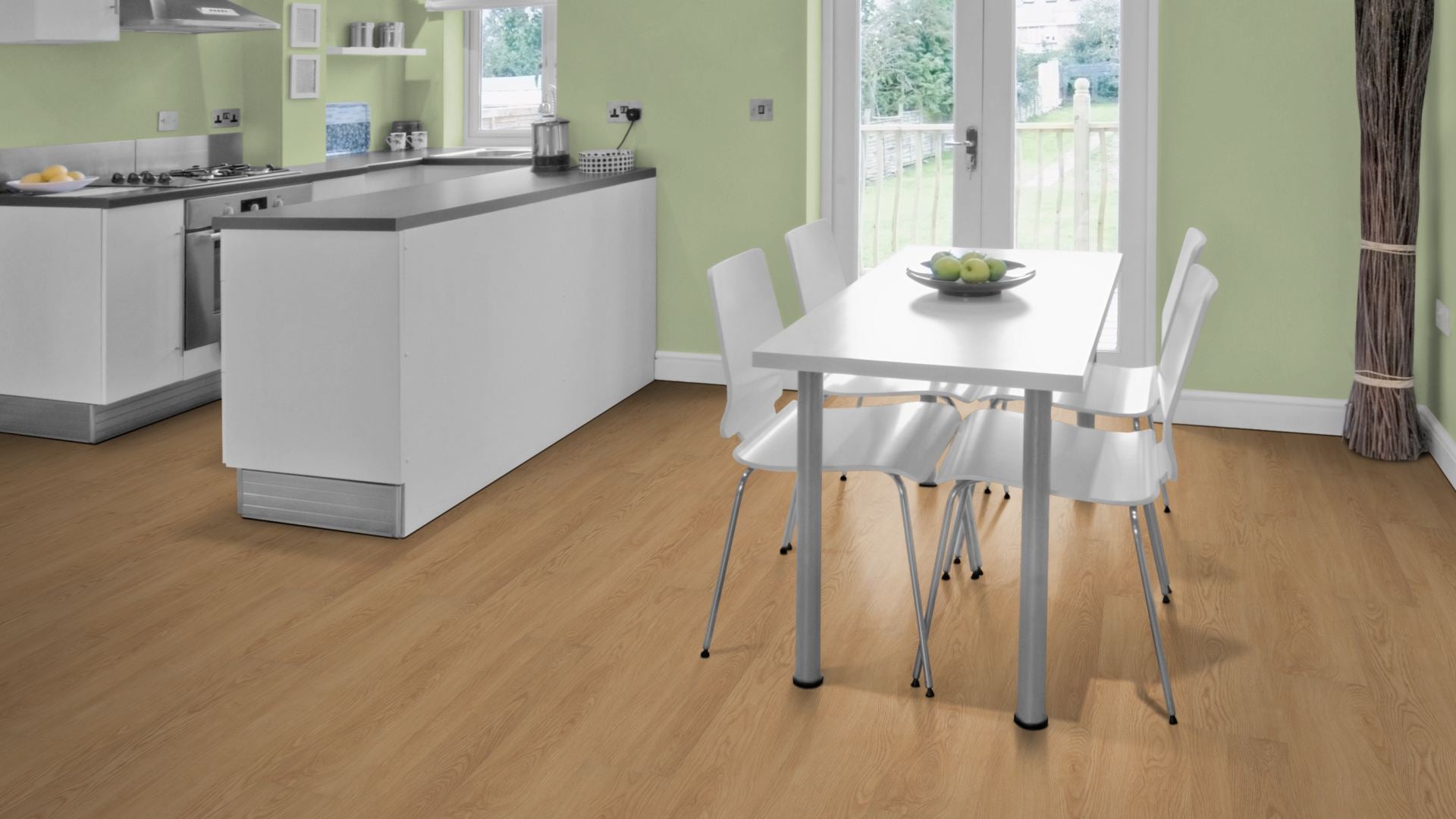 Triton Traffic SPC Vinyl Designboden Click 6,5 × 183 × 1220 mm – Beispielbild Küche