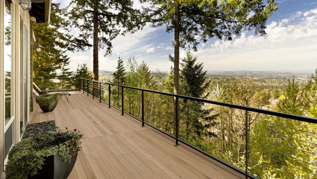 Eiche Standard KD gerillt Terrassendiele 25 x 140 mm Beispielbild Loft