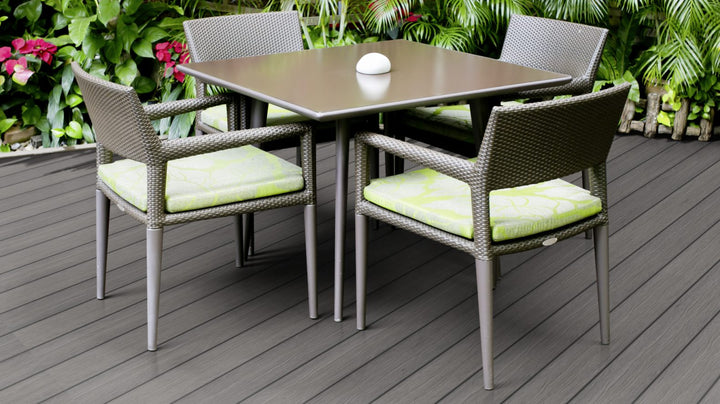 WPC 22 × 143 mm SOLID steingrau gealtert Terrassendiele (massiv) Fixlängen Beispielbild Garten
