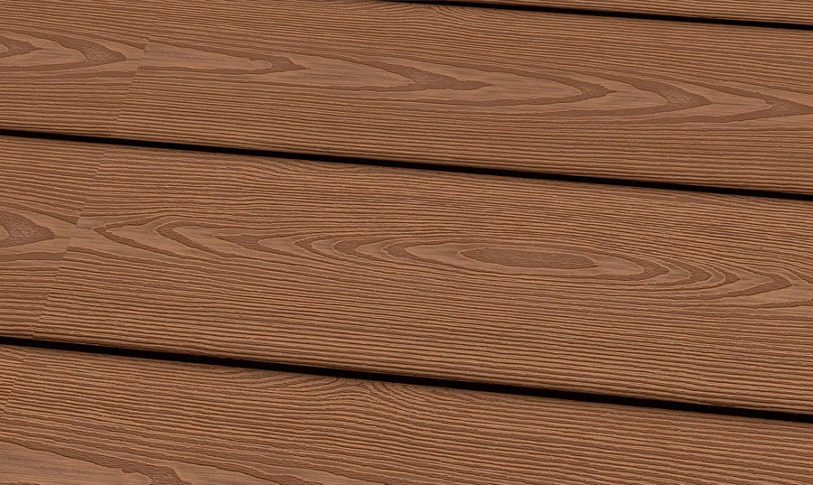 WPC decking board light brown 3D texture