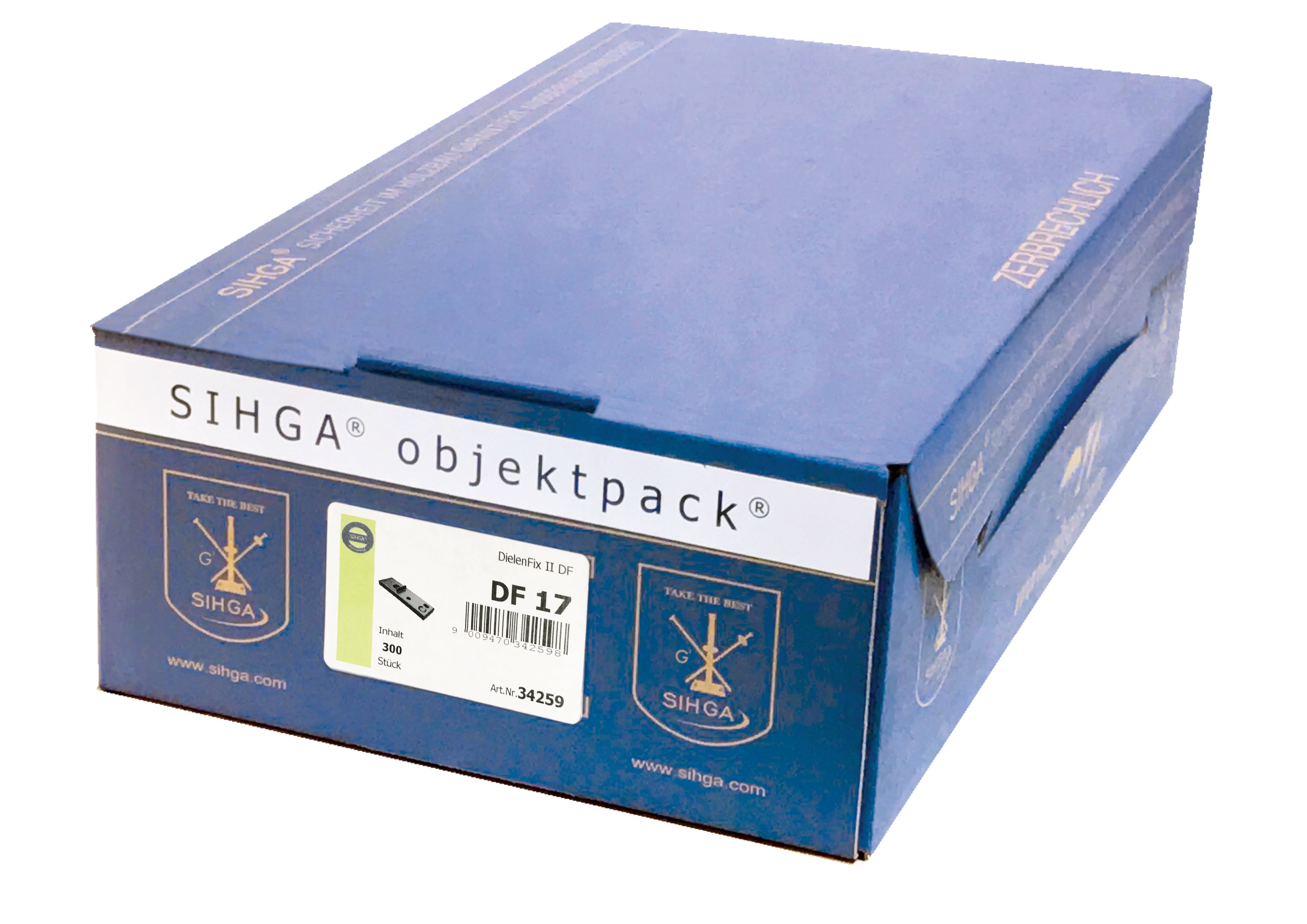Sihga DielenFix (DF22) – SIHGAMID® 100 Stück für Dielen 24-29mm Verpackung
