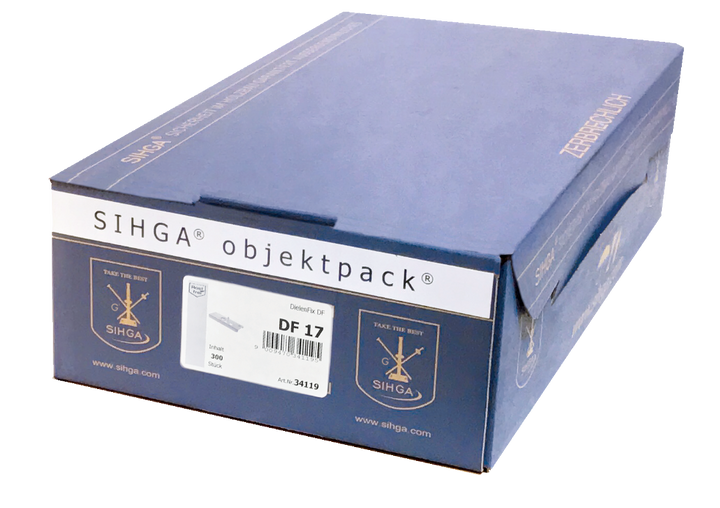 Sihga DielenFix (DF17) – Edelstahl – 100 Stück für Dielen 19-23mm Verpackung