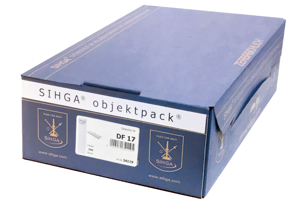 Sihga DielenFix (DF17) – Edelstahl – 300 Stückfür Dielen 19-23mm Verpackung