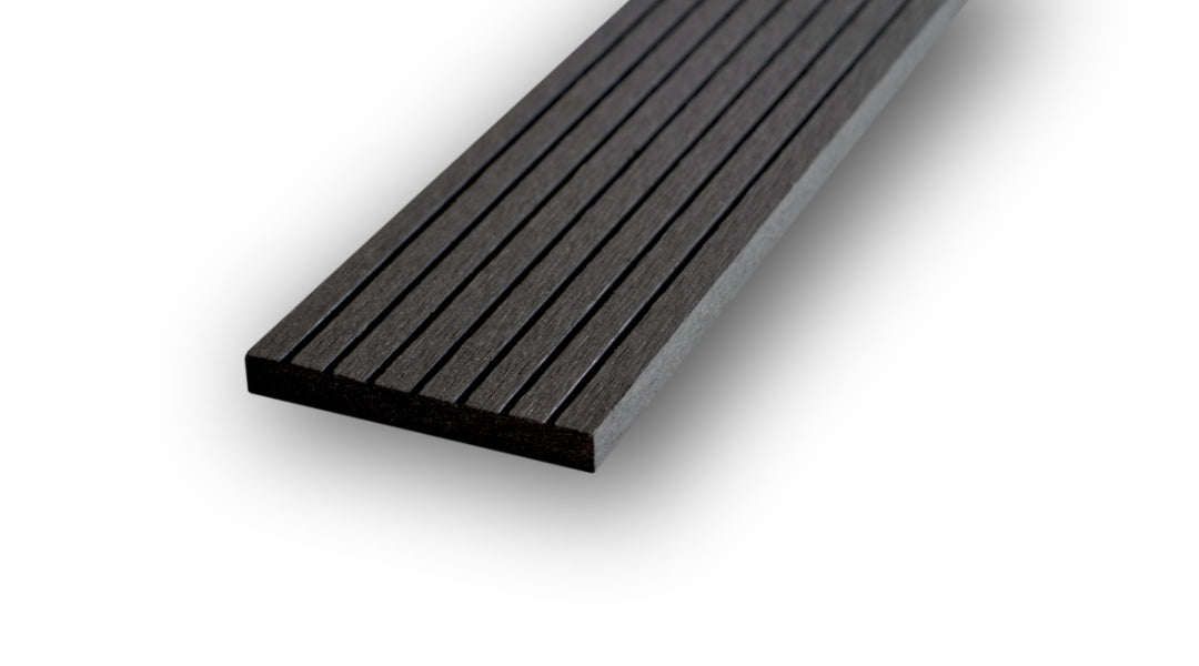 WPC Flachleiste / Abdeckleiste 80 × 10 mm Dunkelgrau Produktfoto