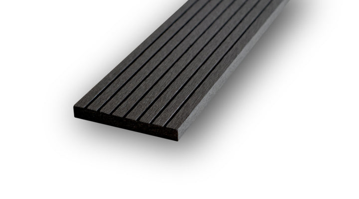 WPC Flachleiste / Abdeckleiste 80 × 10 mm Dunkelgrau Produktfoto