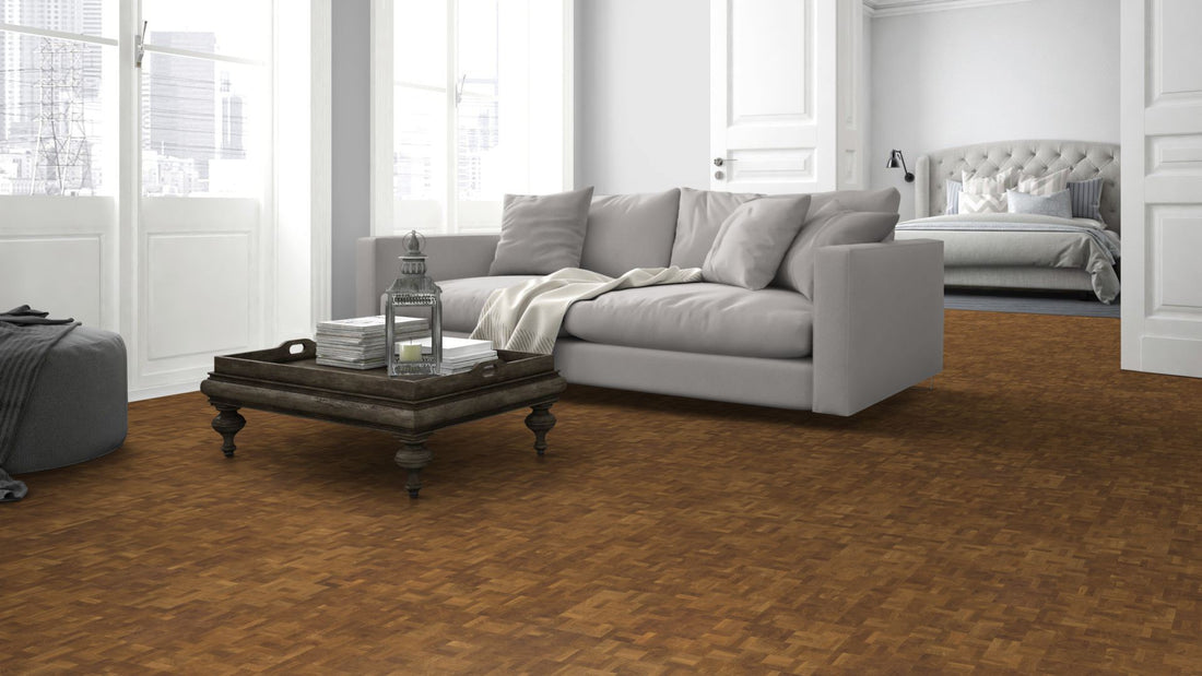 End-grain oak flooring, natural, 10 mm cubes