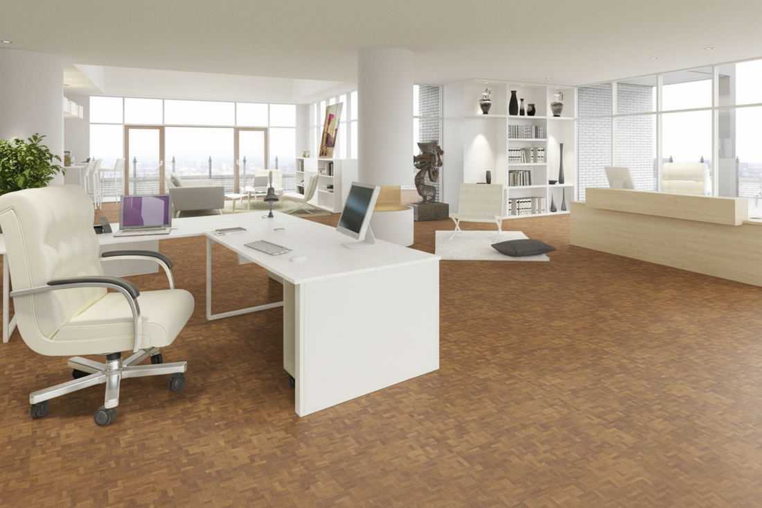 End-grain oak flooring, natural, 10 mm cubes