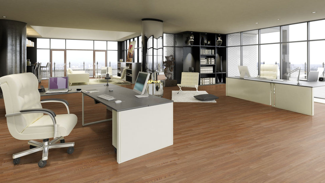 Brauneiche Stabparkett Naturell Beispielbild Büro