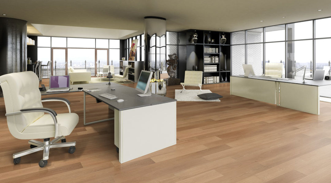 Eiche Select/Natur farblos geölt 3-Schicht Landhausdiele Click Beispielbild Büro