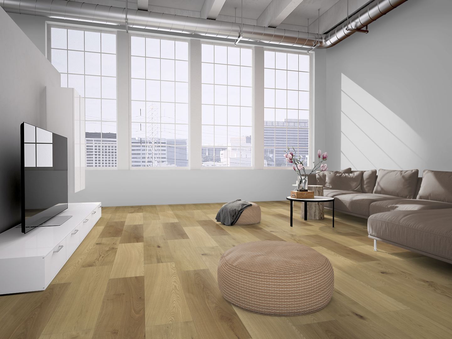 Eiche Project Schicht Landhausdiele Click Beispielbild Wohnzimmer