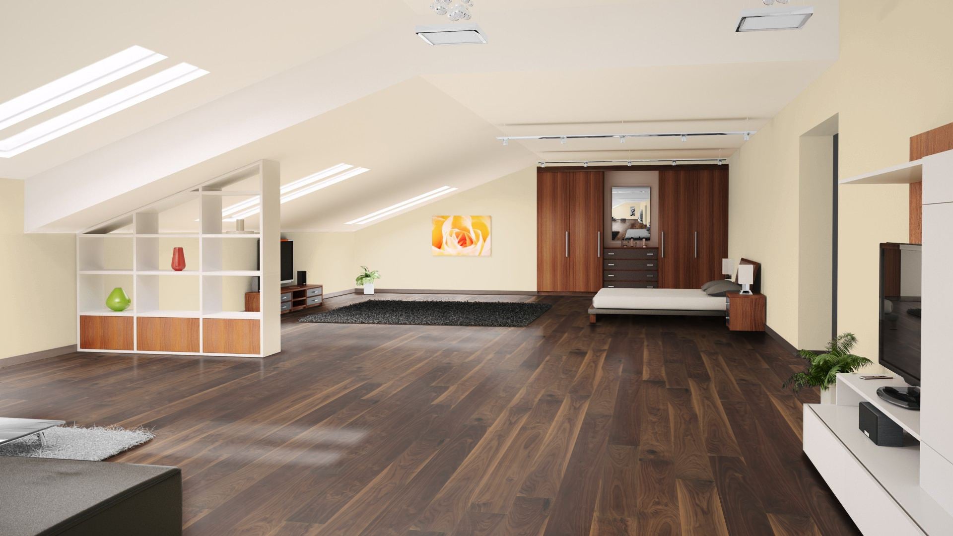 Parquet contrecollé 3 plis noyer américain Project, huilé, système clic, 15×190×1900 mm