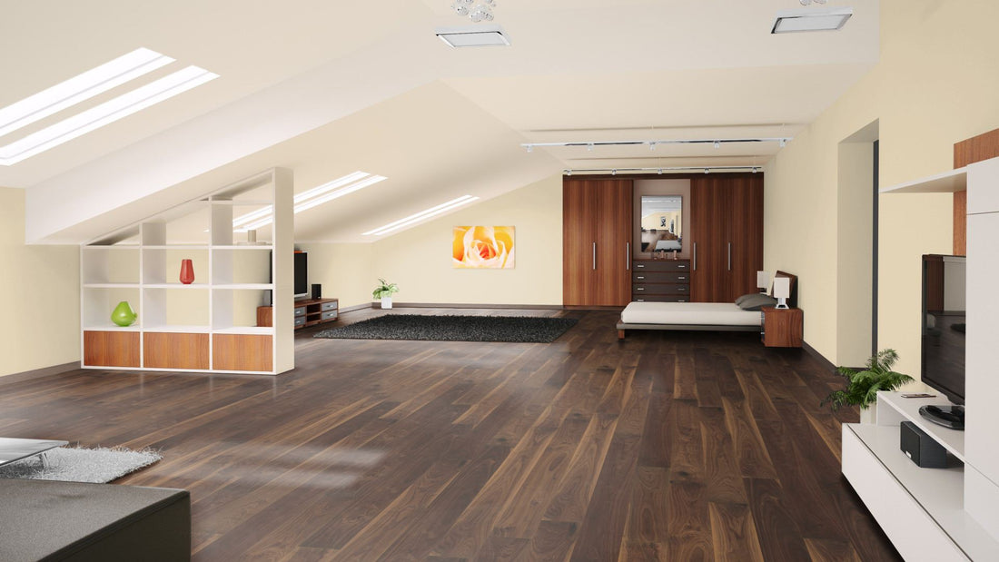 Parquet contrecollé 3 plis noyer américain Project, huilé, système clic, 15×190×1900 mm