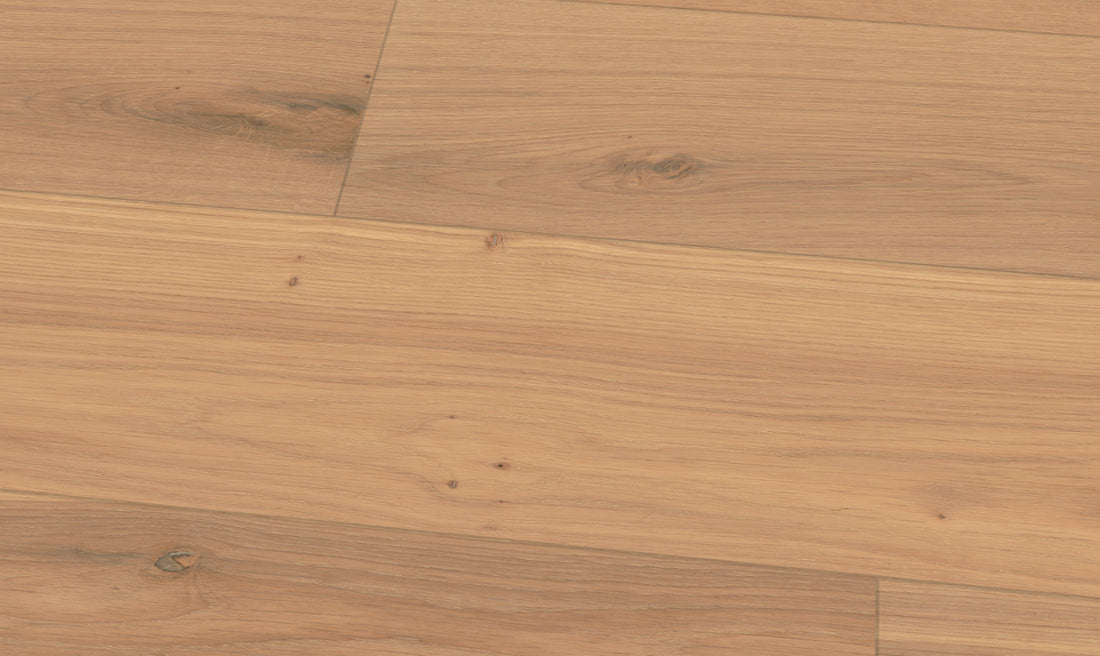 Eiche Markant 5 % weiß geölt 2-Schicht Massivdiele 11 × 155 × 500–2000 mm – Produktfoto