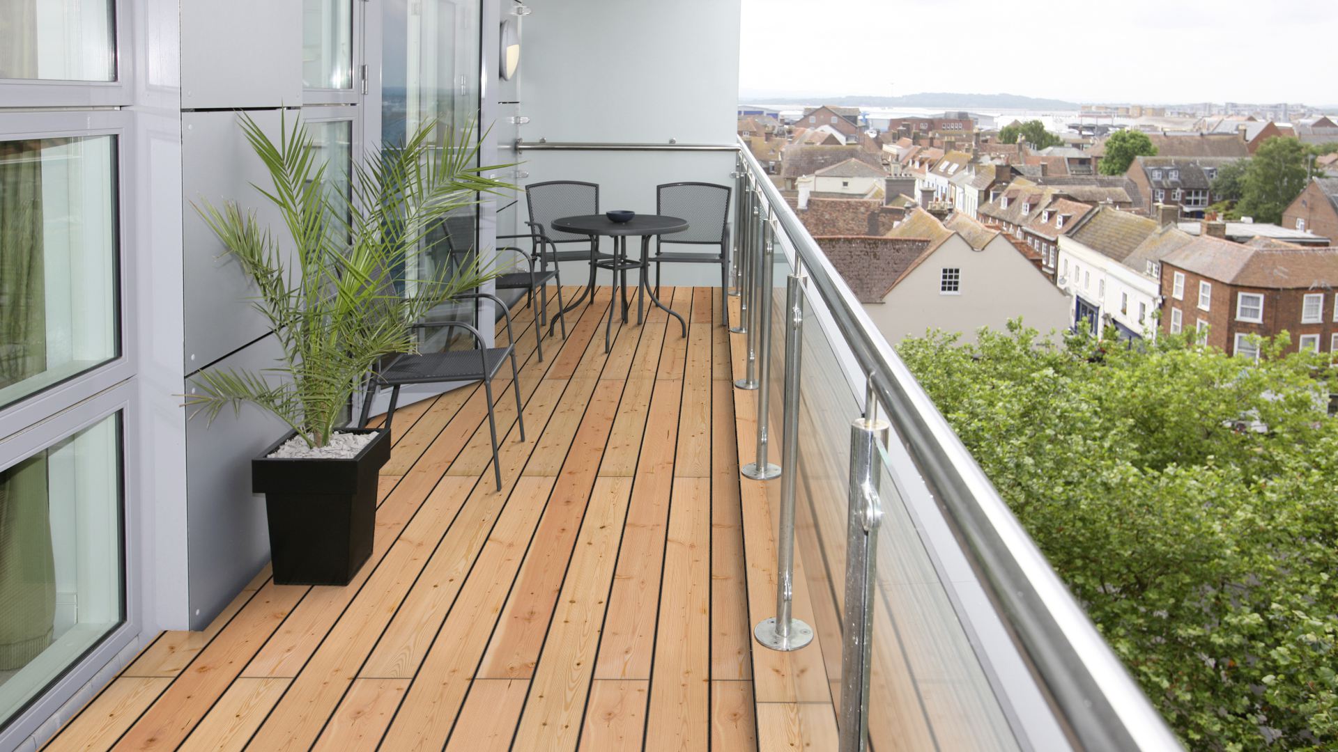 Douglasie kanadisch VEH A/B KD  glatt  Terrassendiele Beispielfoto Balkon