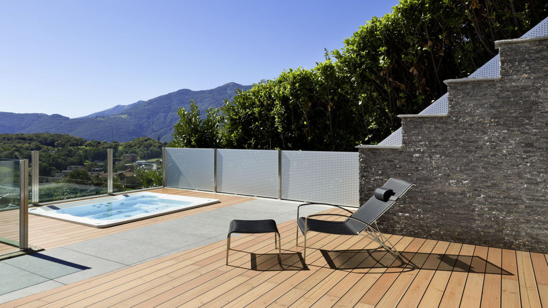 Douglasie kanadisch VEH A/B KD gerillt Terrassendiele Beispielbild Pool