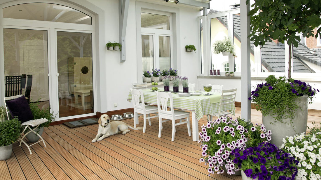 Douglasie kanadisch VEH A/B KD genutet Terrassendiele Beispielbild Garten