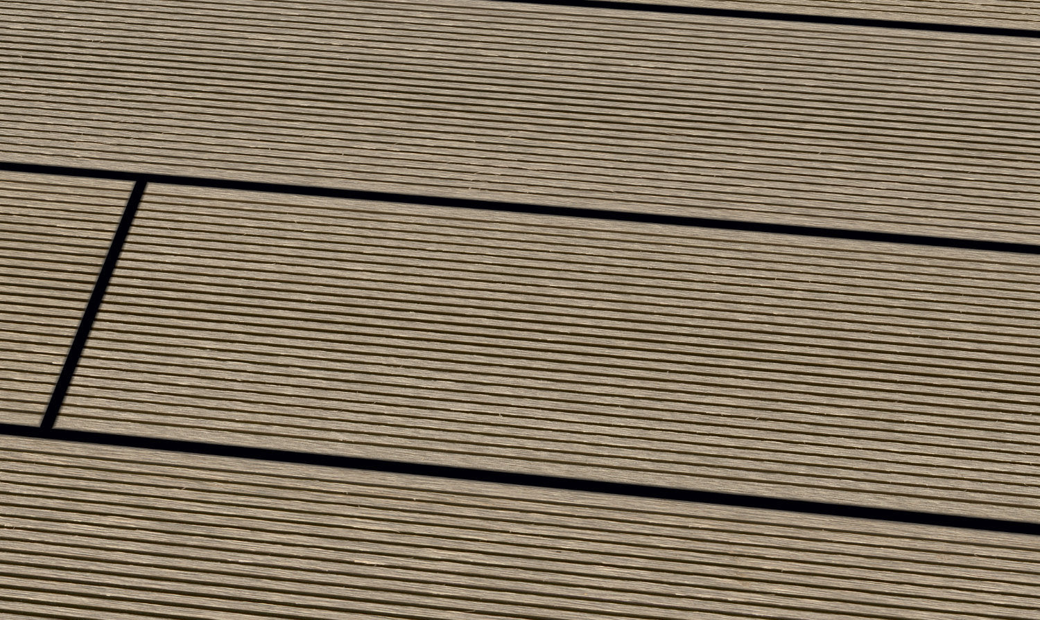 WPC 22 × 143 mm SOLID kieselgrau gerillt Terrassendiele (massiv) Fixlängen