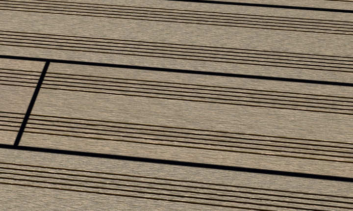 WPC 22 × 143 mm SOLID kieselgrau französisch Terrassendiele (massiv) Fixlängen