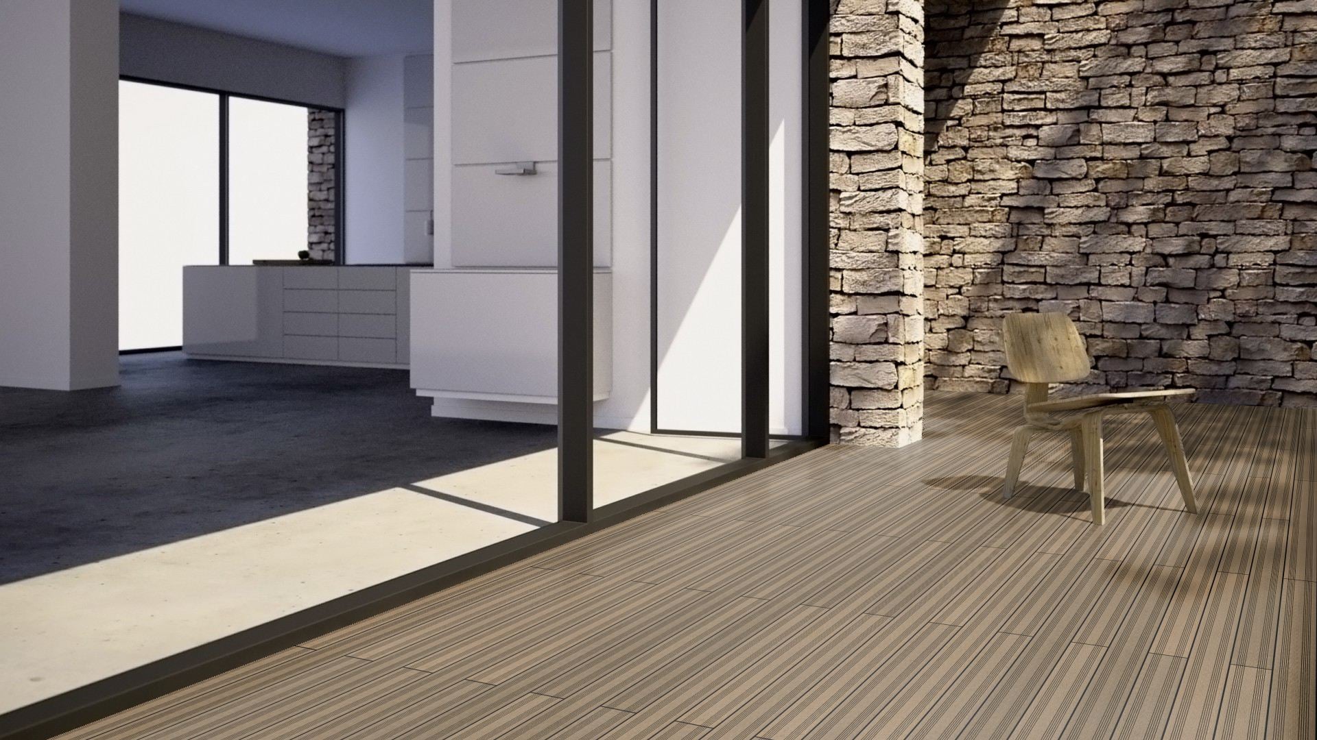 WPC 22 × 143 mm SOLID mandelbraun französisch Terrassendiele (massiv) Fixlängen