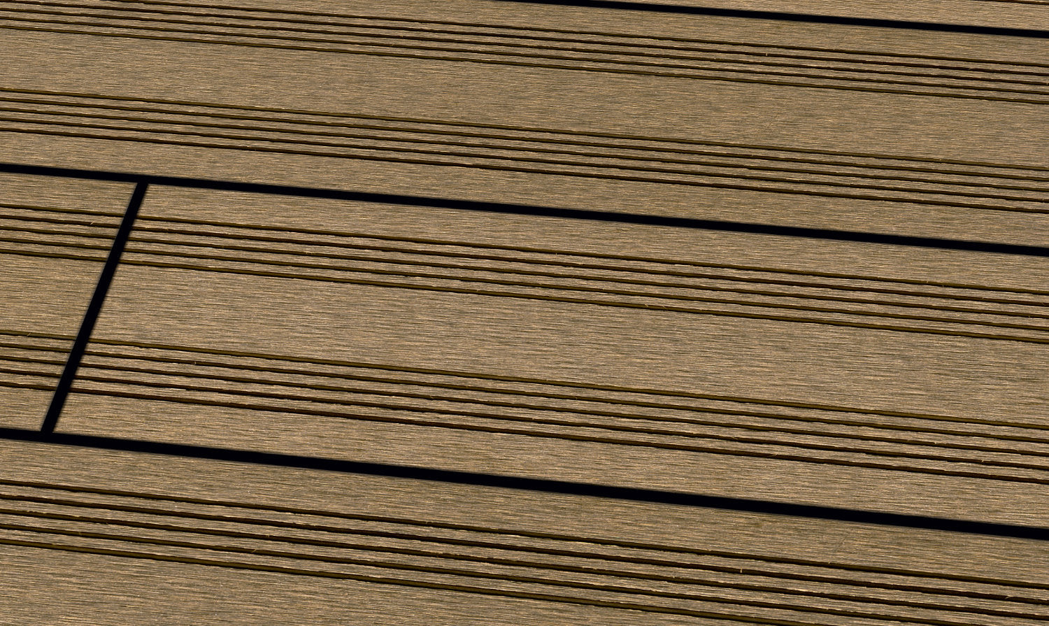 WPC 22 × 143 mm SOLID mandelbraun französisch Terrassendiele (massiv) Fixlängen
