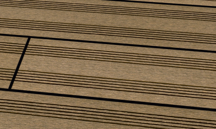 WPC 22 × 143 mm SOLID mandelbraun französisch Terrassendiele (massiv) Fixlängen