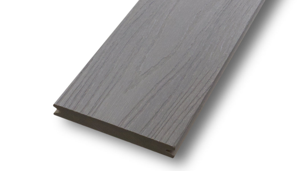 WPC 20 × 143 mm SOLID - CoEx Cement Oberfläche: Struktur Terrassendiele (massiv) Fixlängen Produktfoto Cement