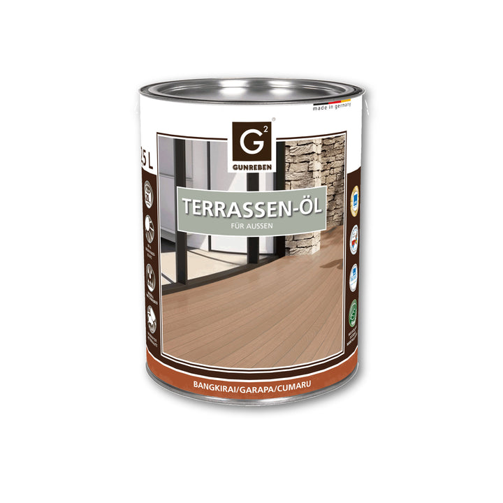 Gunreben Terrassen-Öl Bangkirai/Cumaru/Garapa 2,5 Liter Dose Produktfoto