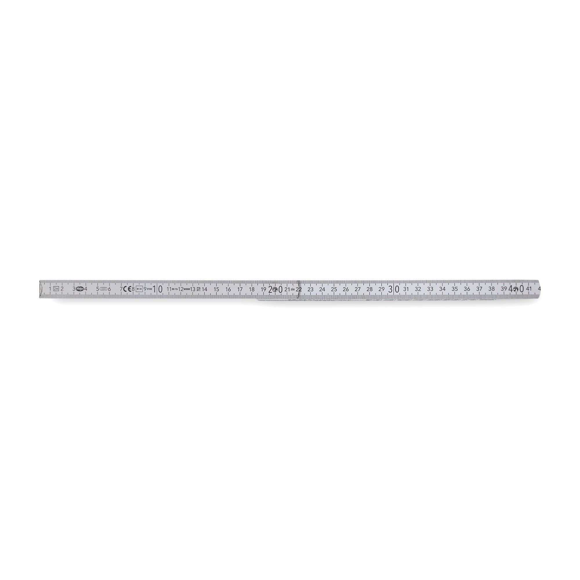 Gliedermaßstab 2 Meter mit Winkelskala Produktfoto aufgeklappt