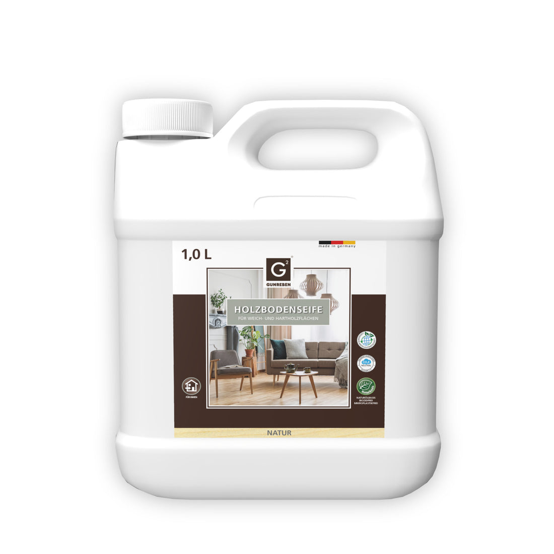 G² Holzbodenseife Natur 1,0 L Produktfoto