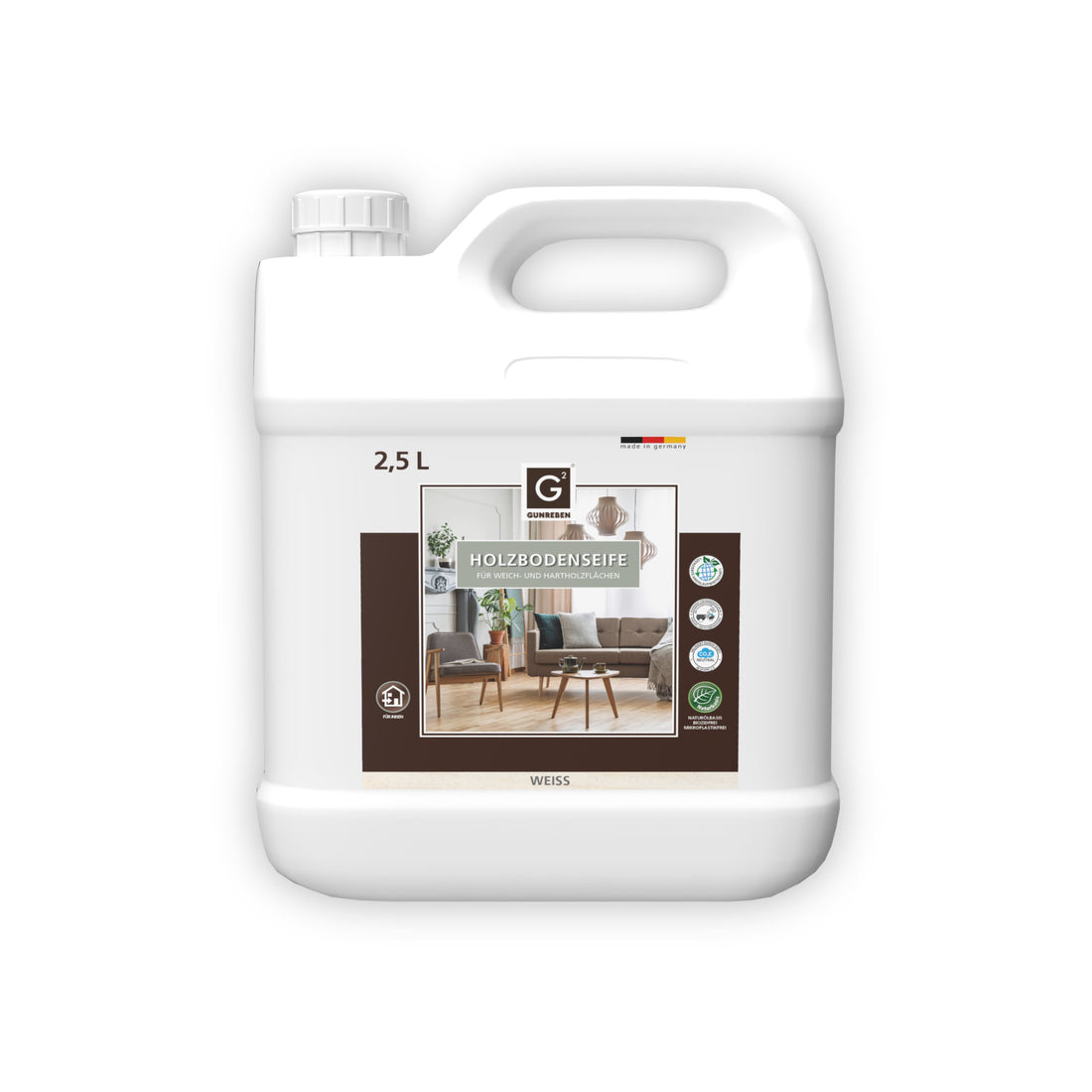 G² Holzbodenseife Weiß 2,5 L Produktfoto