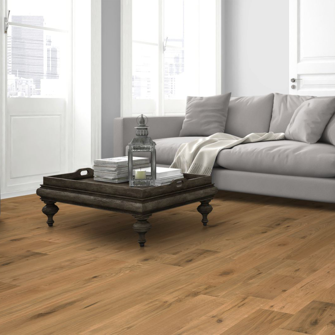 Massiv Holzdielen in einem Wohnzimmer