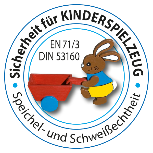 Sicherheit für Kinderspielzeug<br>Geprüft nach DIN 53160 und DIN EN 71-3
