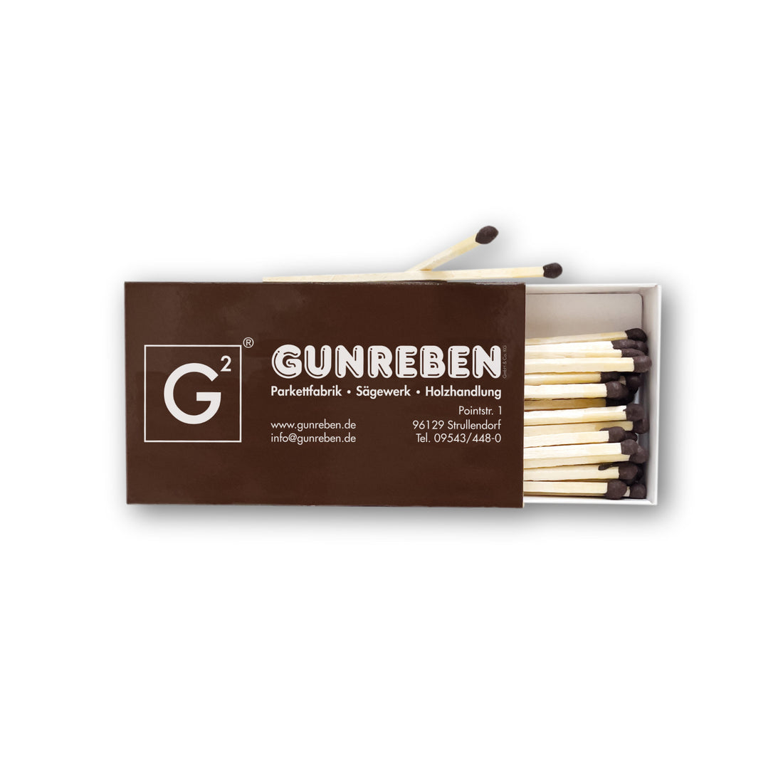 Gunreben Streichholzschachtel Produktfoto geöffnet