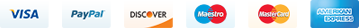 Zahlungsoptionen: Visa, Paypal, Discover, Maestro, Mastercard, American Express